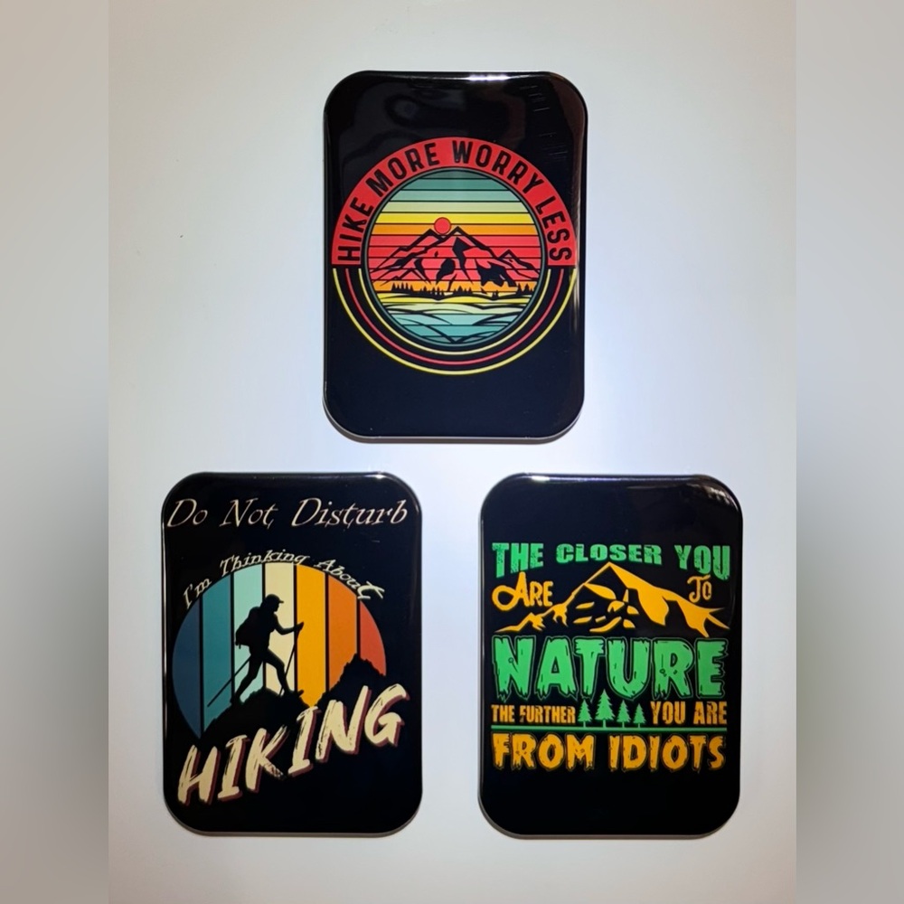 Hiking Outdoors Nature Fridge/Locker Magnets